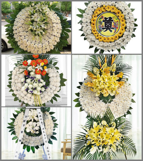 四川成都彭州市三界镇东平村花圈速递